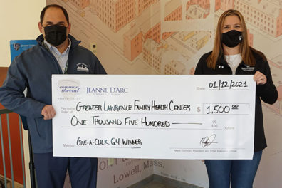 Jeanne D’Arc Credit Union Awards $1,500 to Greater Lawrence Family Health Center