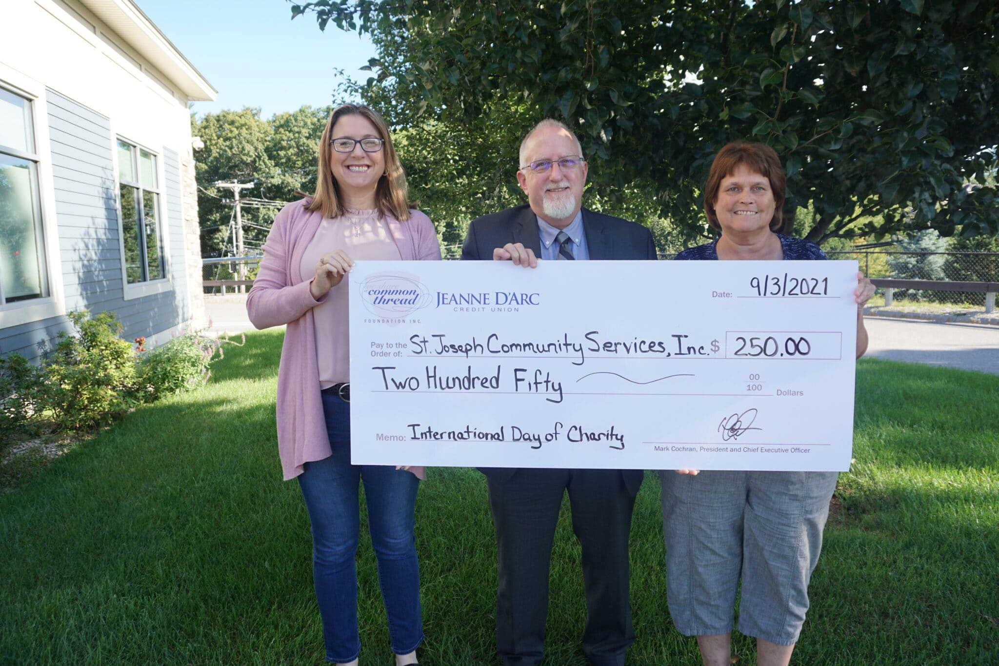Jeanne D’Arc Credit Union Celebrates International Day of Charity