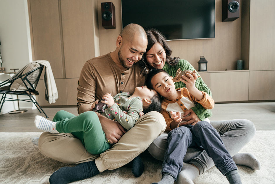 Family sitting together