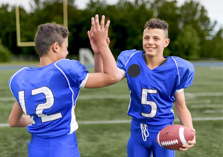 The Nice Portrait of two Americans Football Player together