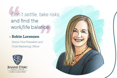 Illustration of Robin Lorenzen, SVP and Chief Marketing Officer