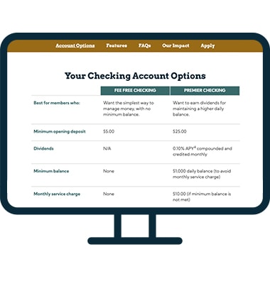 comparison tables on product pages